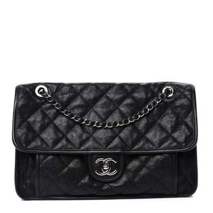 Chanel Caviar Quilted Large French Riviera Flap Black 1 of 10