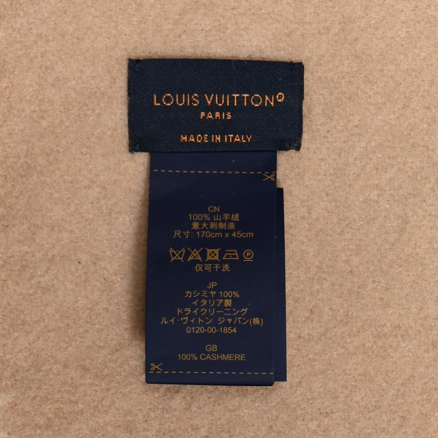 Wool Cashmere Monogram Daily LV Scarf Beige White