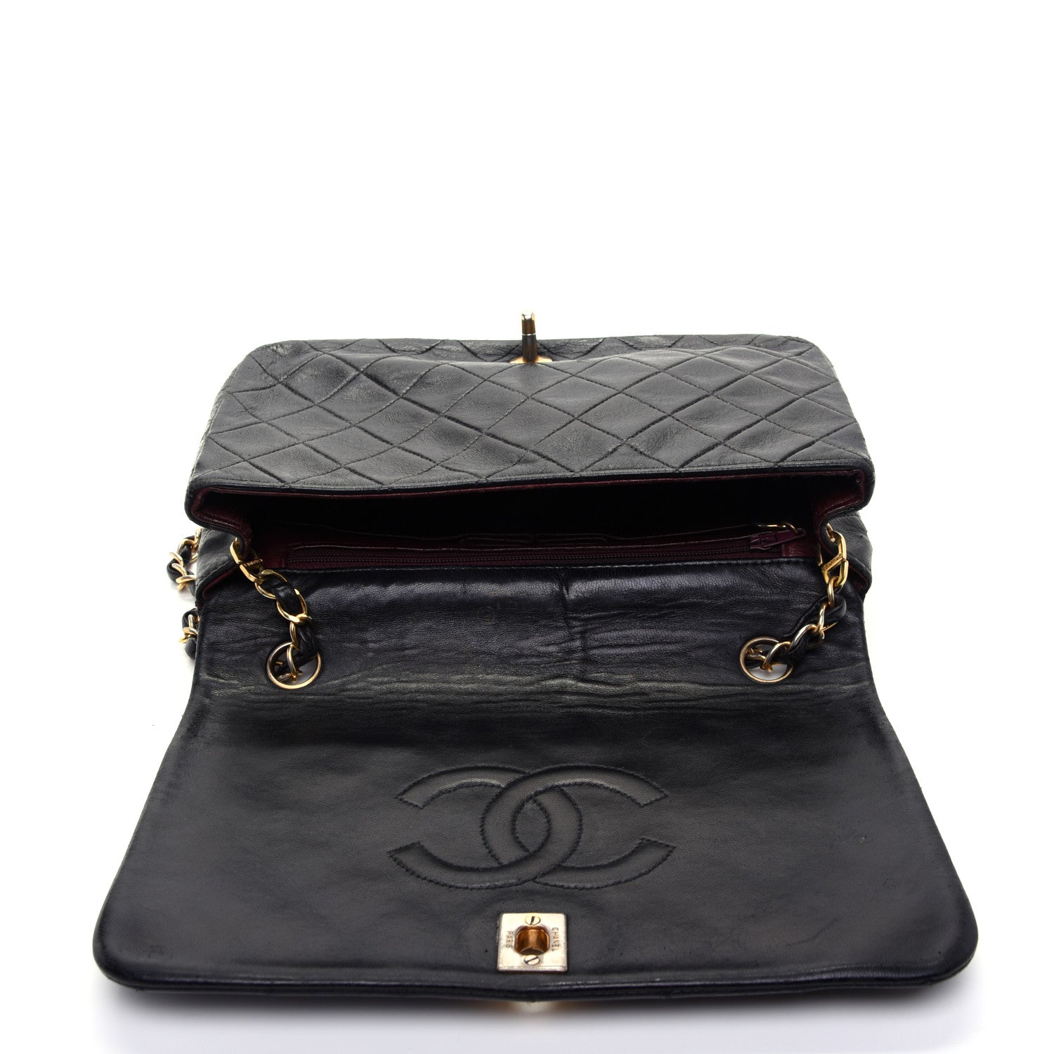 Chanel Lambskin Quilted Small Single Flap Black 12 of 13