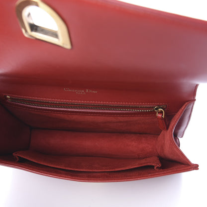 Christian Dior Calfskin Studded Medium Diorama Flap Bag Red 5 of 9