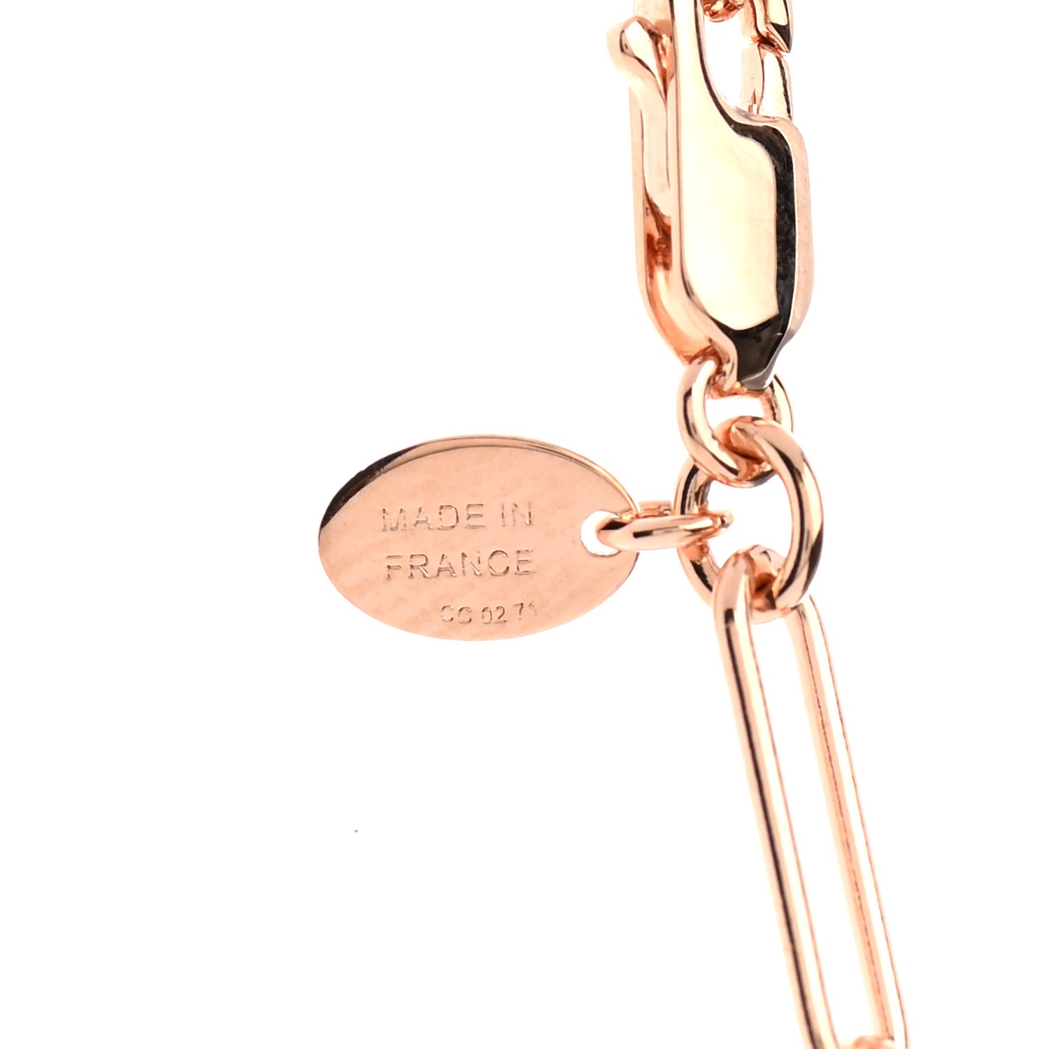 Hermes Permabrass Curiosite Long Necklace Rose Gold 6 of 8