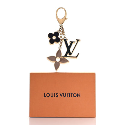 Louis Vuitton Metal Enamel Fleur De Monogram Bag Charm Dore 4 of 4