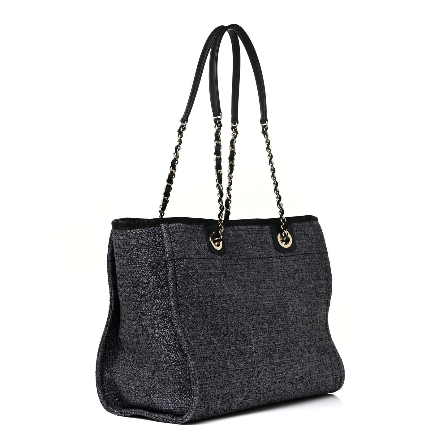 Lurex Boucle Small Deauville Tote Black