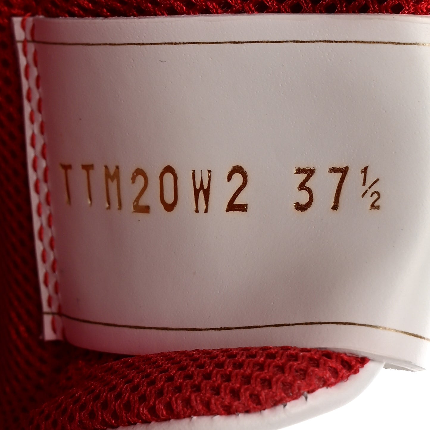 Calfskin Womens Backnet Sneakers 37.5 White Red