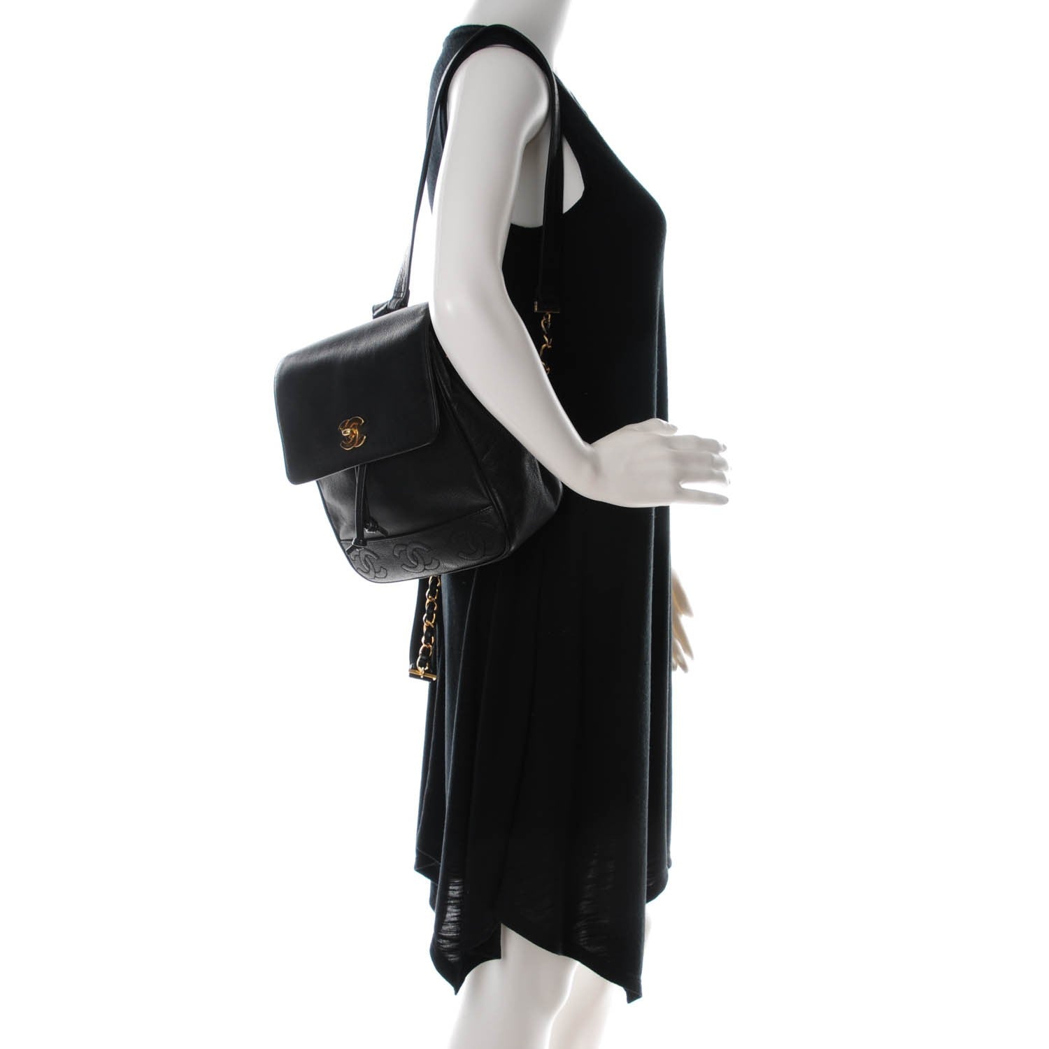 Chanel Caviar CC Backpack Black 2 of 7