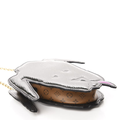 Louis Vuitton Epi Catogram Dog Face Clutch Black 4 of 10