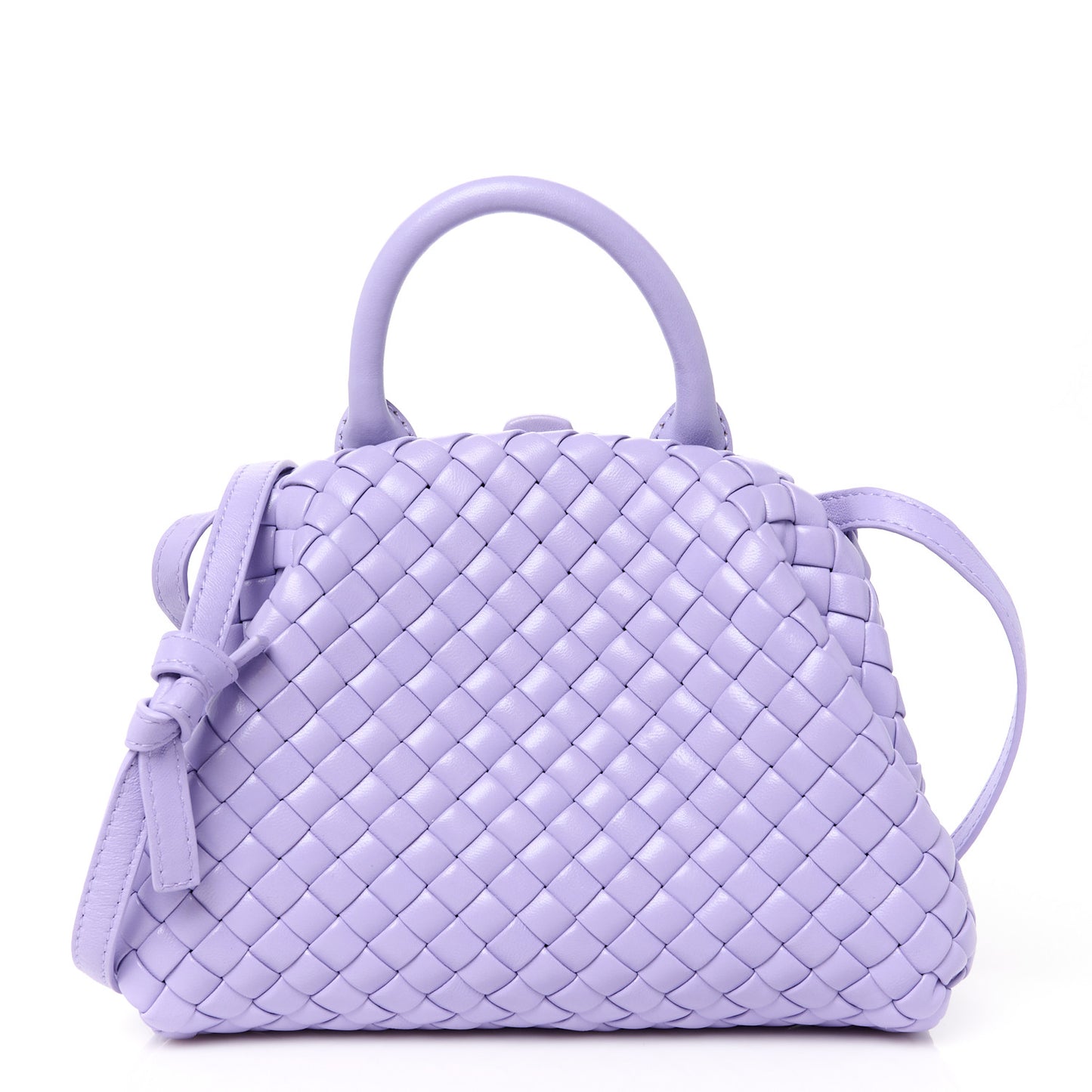Nappa Intreccio Mini Padded Handle Bag Wisteria