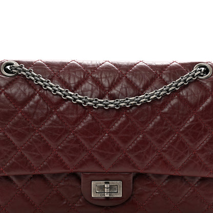 Chanel Aged Calfskin Quilted 2.55 Reissue 226 Flap Dark Burgundy 8 of 10