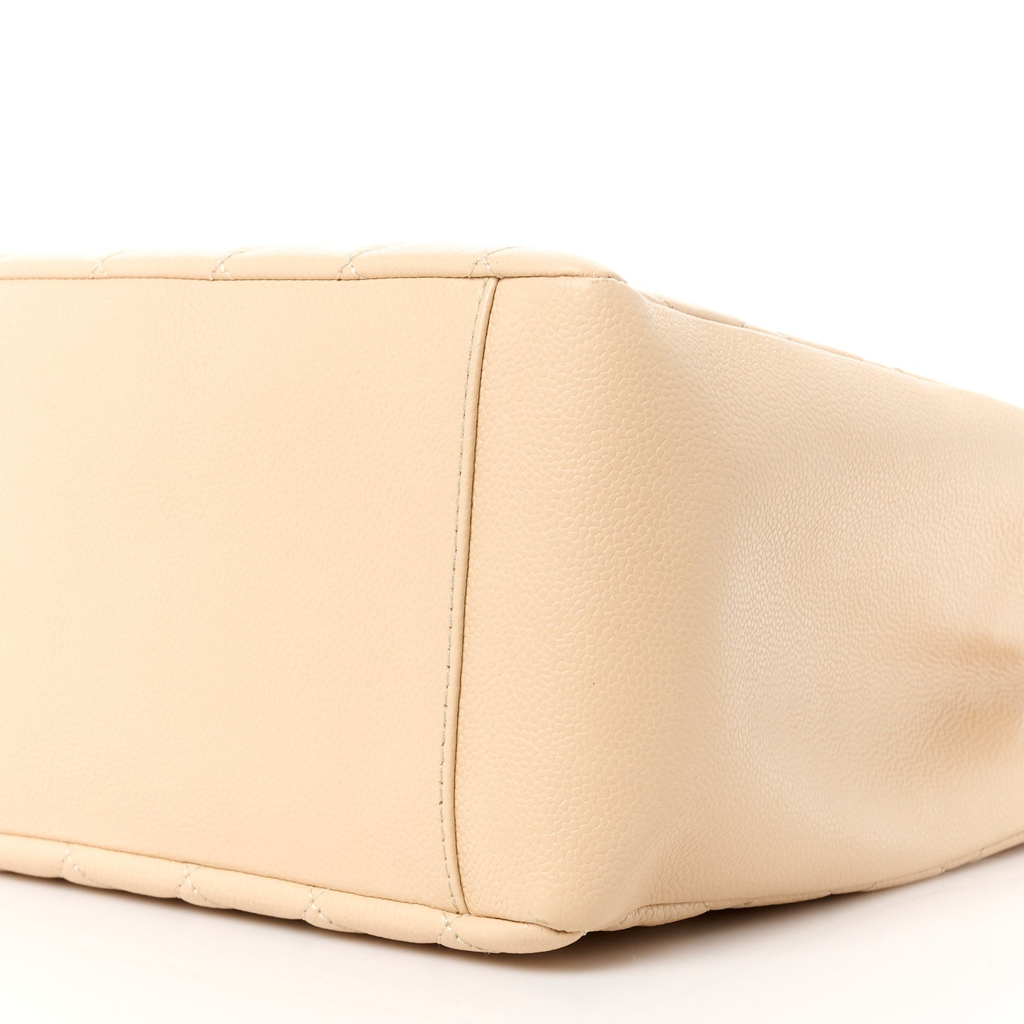 Caviar Quilted Grand Shopping Tote GST Beige Clair