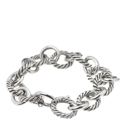 David Yurman Sterling Silver 12mm Large Oval Link Bracelet 3 of 5