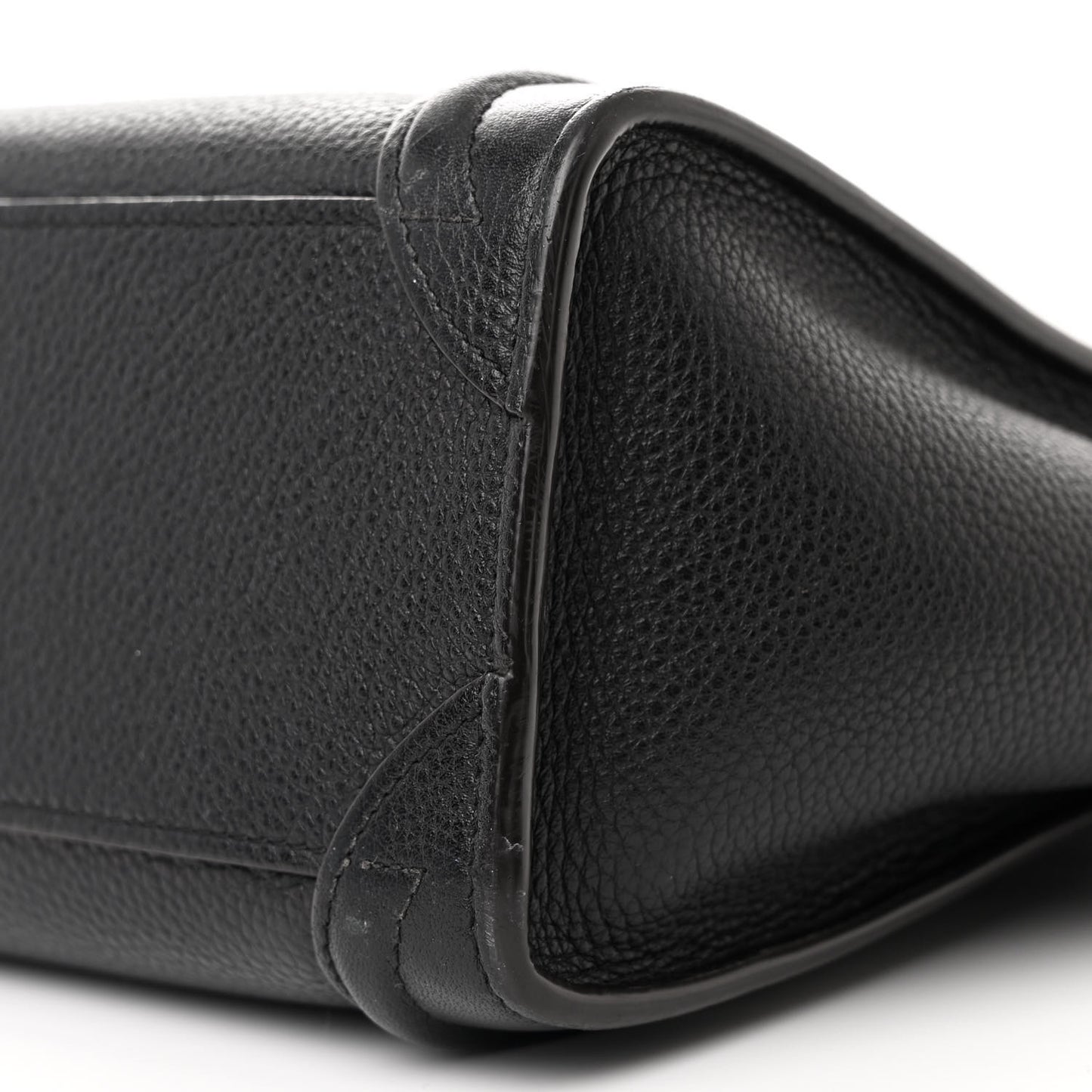 Drummed Calfskin Nano Luggage Black