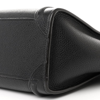 Celine Drummed Calfskin Nano Luggage Black 11 of 13