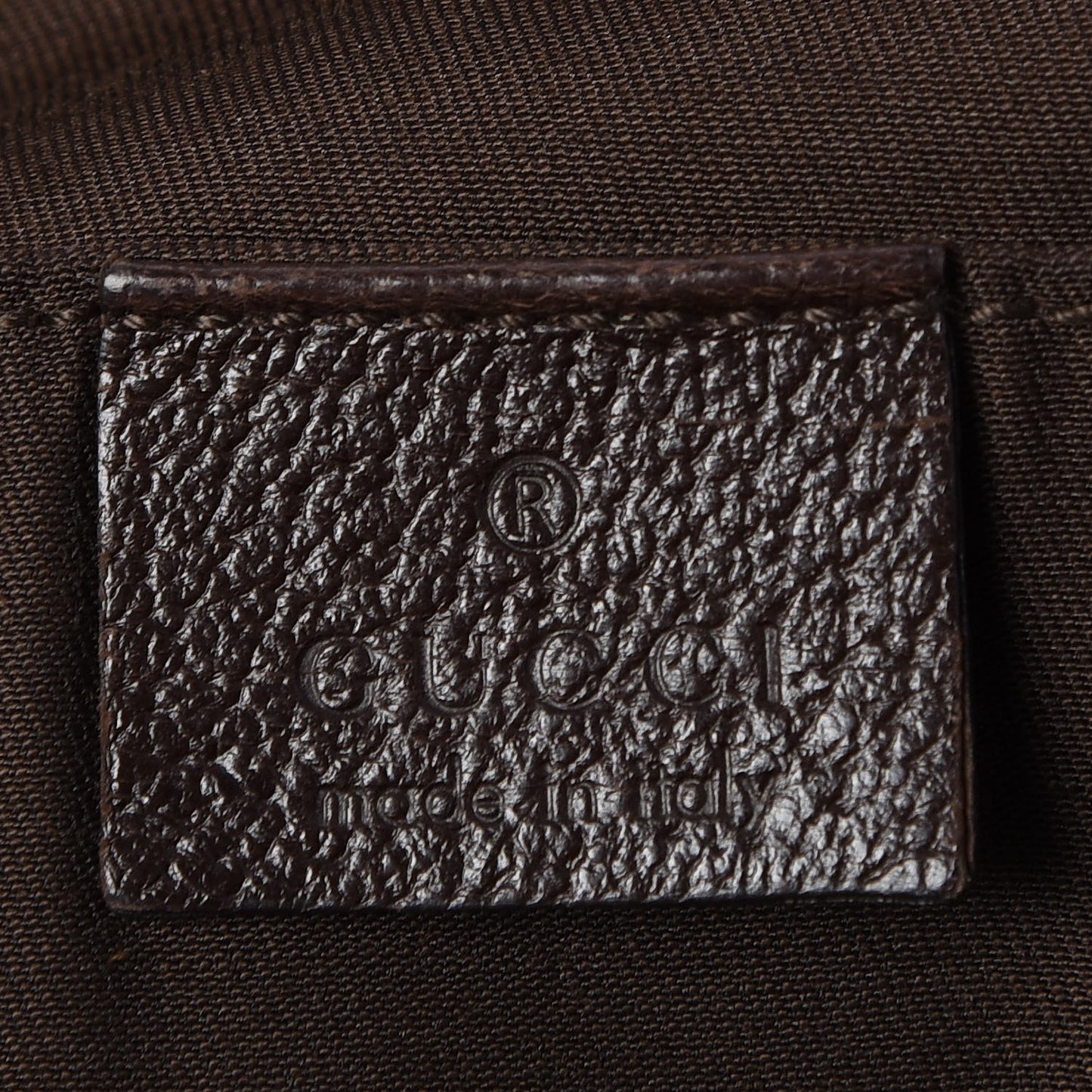 GG Monogram Medium Web Handle Vertical Tote Dark Brown