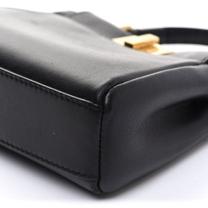 Fendi Nappa Micro Peekaboo Iconic Satchel Black 6 of 15