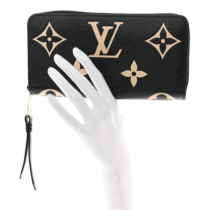 Louis Vuitton Empreinte Monogram Giant Zippy Wallet Black Beige 2 of 13