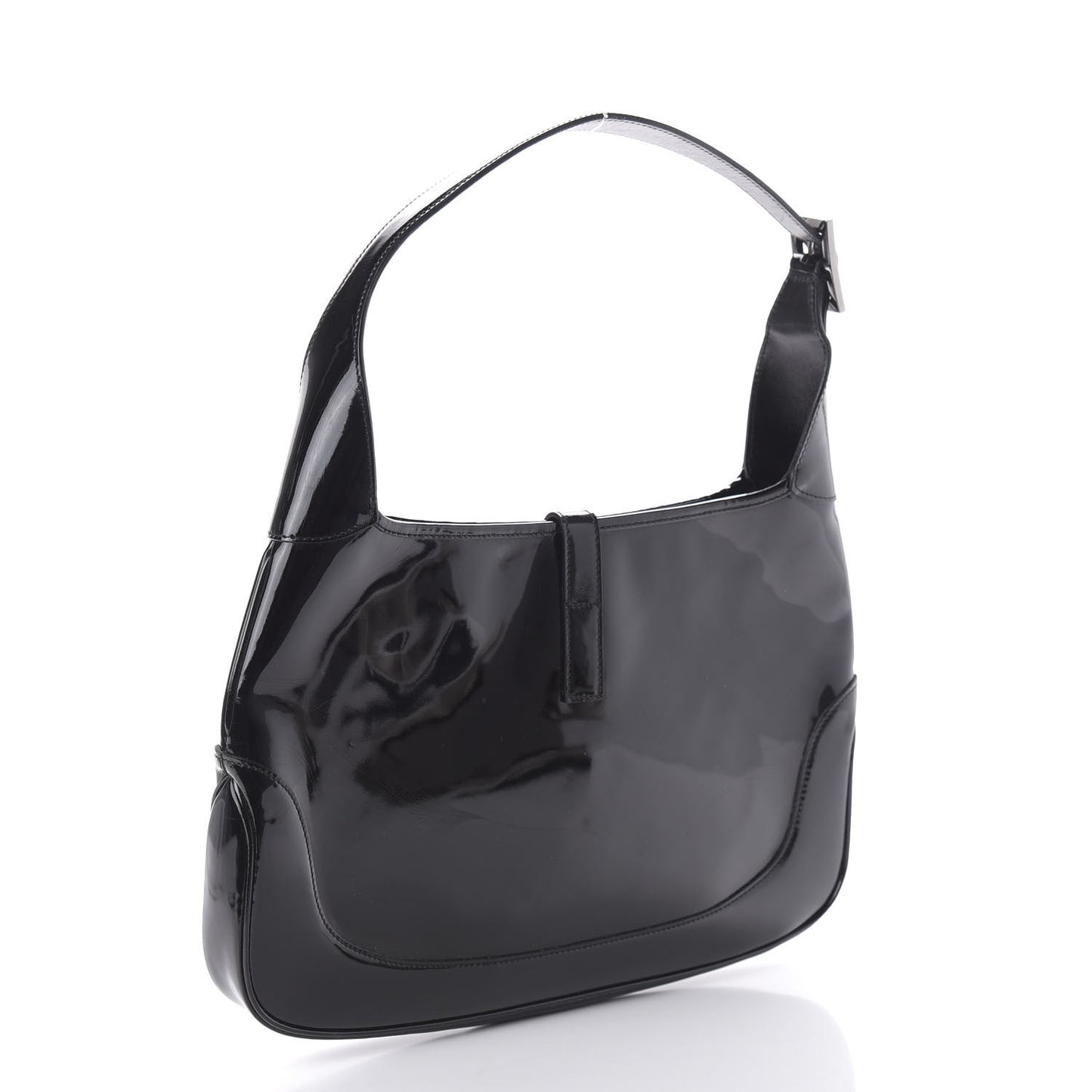 Patent Small Jackie O Hobo Black