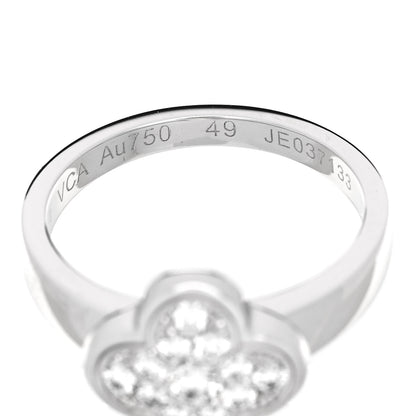 Van Cleef & Arpels 18K White Gold Diamond Pure Alhambra Ring 49 4.75 4 of 4