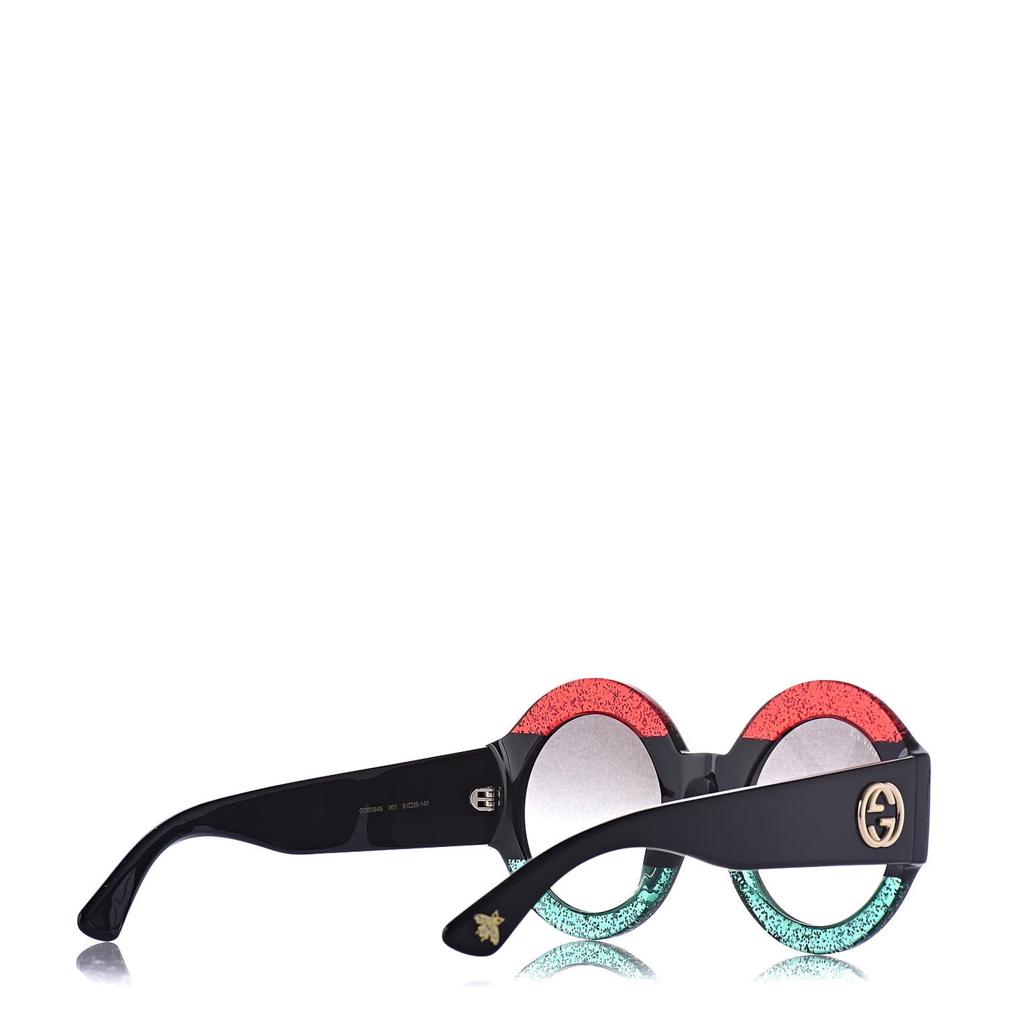 Acetate Round GG0084S Sunglasses Black Red Green