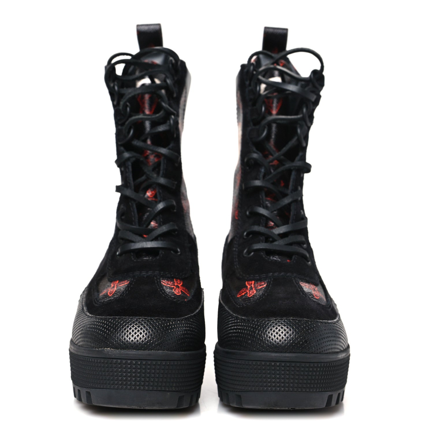 Louis Vuitton Suede Calfskin Catogram Laureate Platform Desert Boots 37 Black Marron 3 of 10