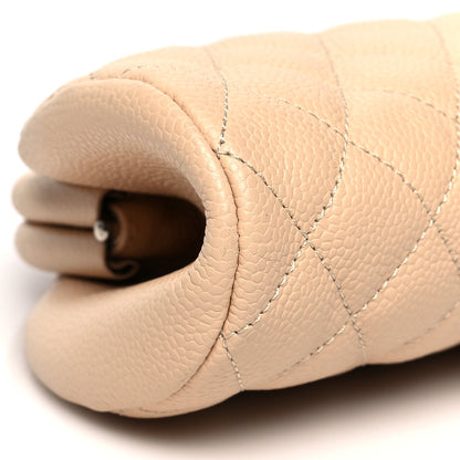 Chanel Caviar Quilted Timeless Clutch Beige 8 of 9