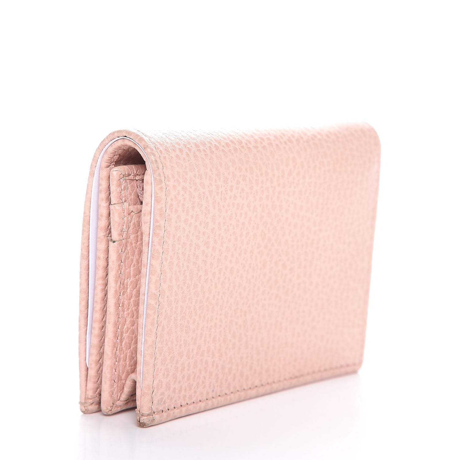 Gucci Pebbled Calfskin Butterfly Card Case Perfect Pink 3 of 6