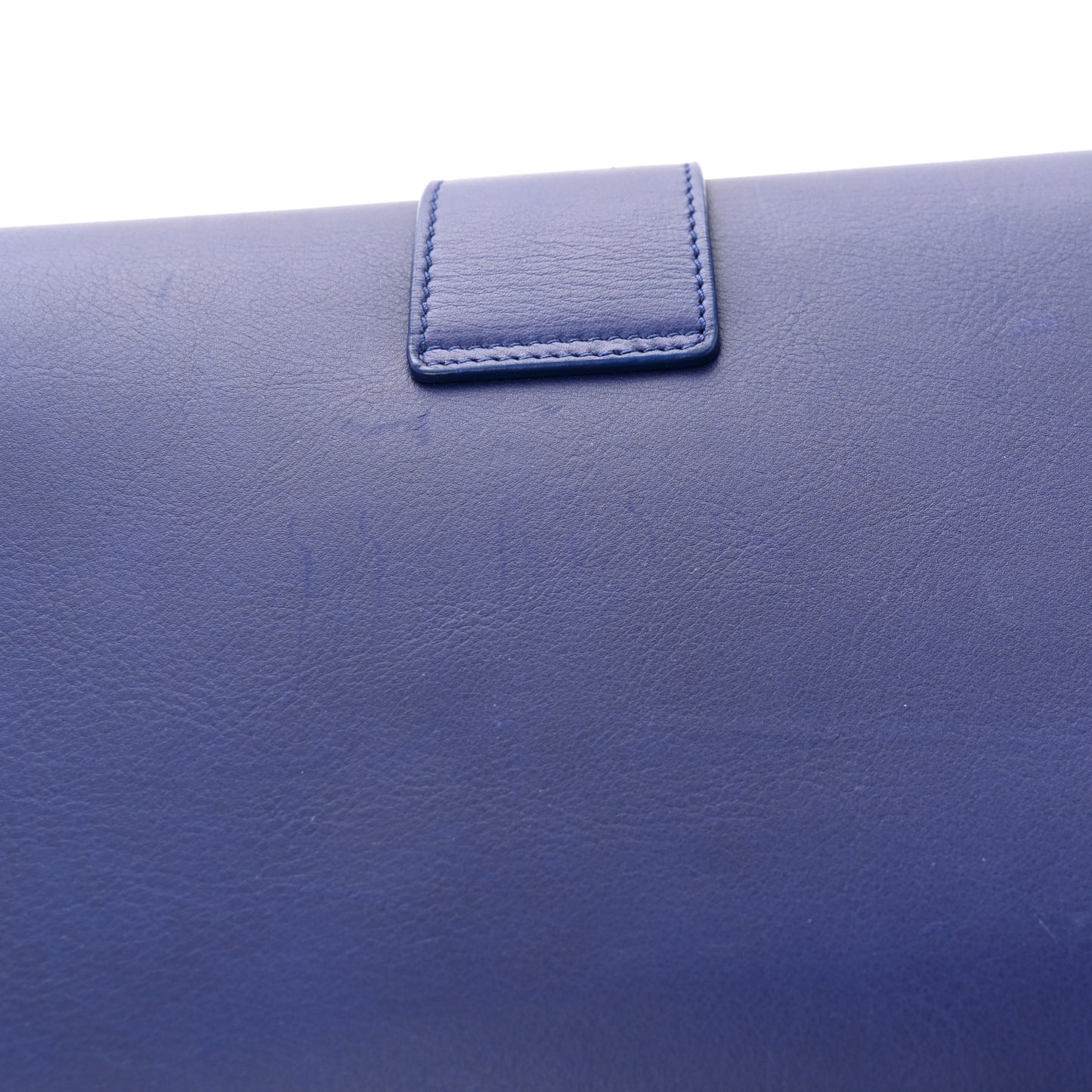 Calfskin Classic Y Ligne Clutch Royal Blue