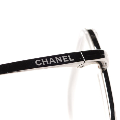 Chanel Square Removable Pearl Chain Eyeglasses 2195 Silver 7 of 9