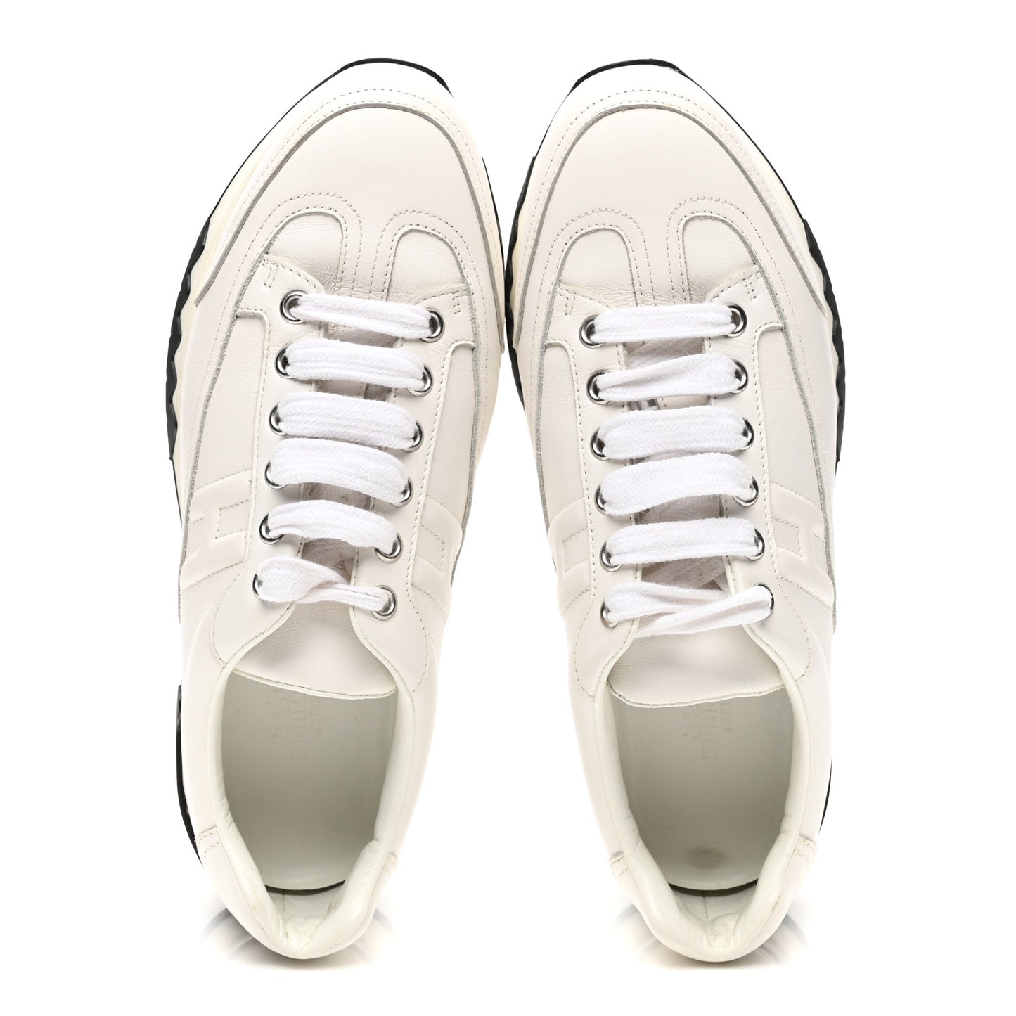 Calfskin Womens Trail Sneakers 36.5 White