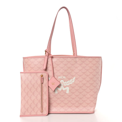 MCM Lauretos Nappa Medium Himmel Shopper Tote Pink 3 of 11