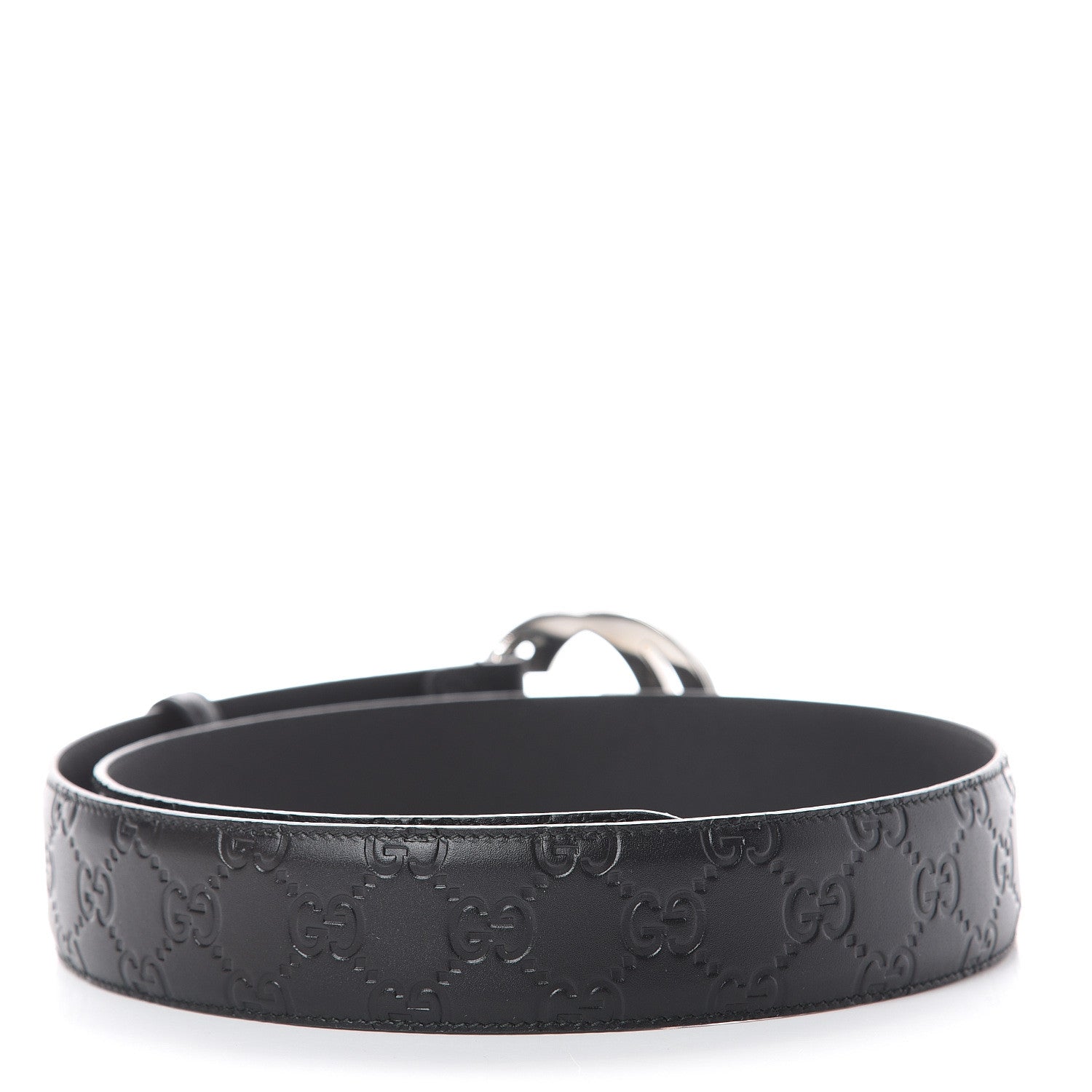 Gucci Guccissima Signature Interlocking G 40mm Belt 90 36 Black 2 of 4