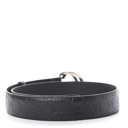 Gucci Guccissima Signature Interlocking G 40mm Belt 90 36 Black 2 of 4