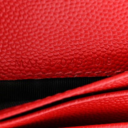 Saint Laurent Grain De Poudre Matelasse Chevron Monogram Zipped Card Case Bandana Red 7 of 11