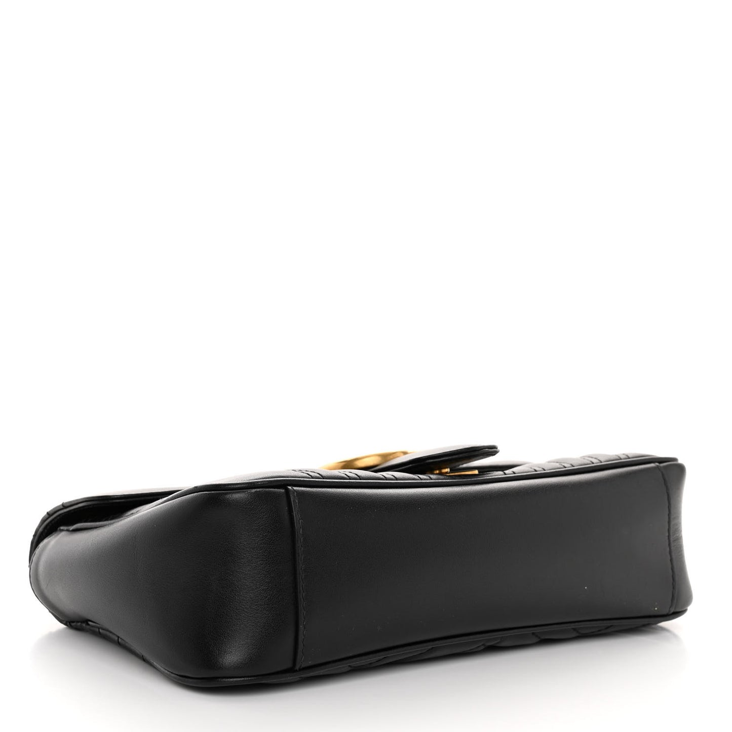Calfskin Matelasse Small GG Marmont Shoulder Bag Black