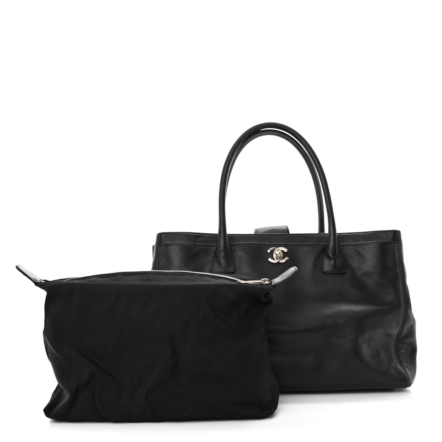 Chanel Calfskin Cerf Executive Shopper Tote Black 3 of 17