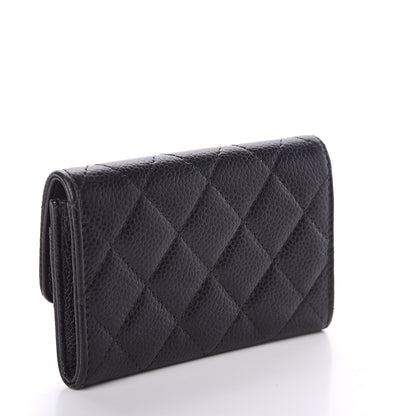 Chanel Caviar Quilted Flap Card Holder Black 2 of 7