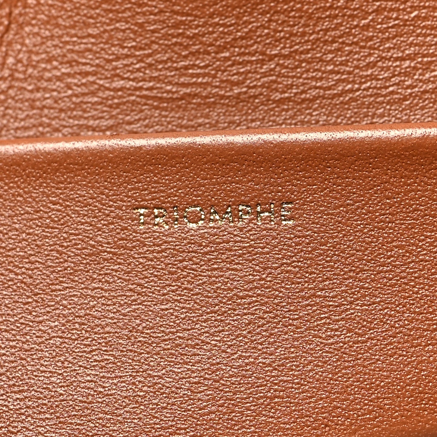Natural Calfskin Triomphe Shoulder Bag Tan