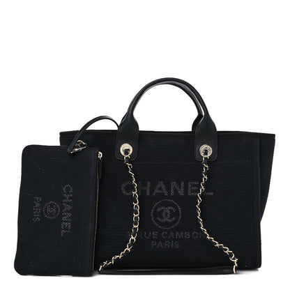 Chanel Mixed Fibers Small Deauville Tote Black 1 of 11