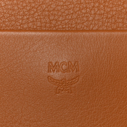 MCM Calfskin Essential Visetos Small Backpack Cognac 3 of 21