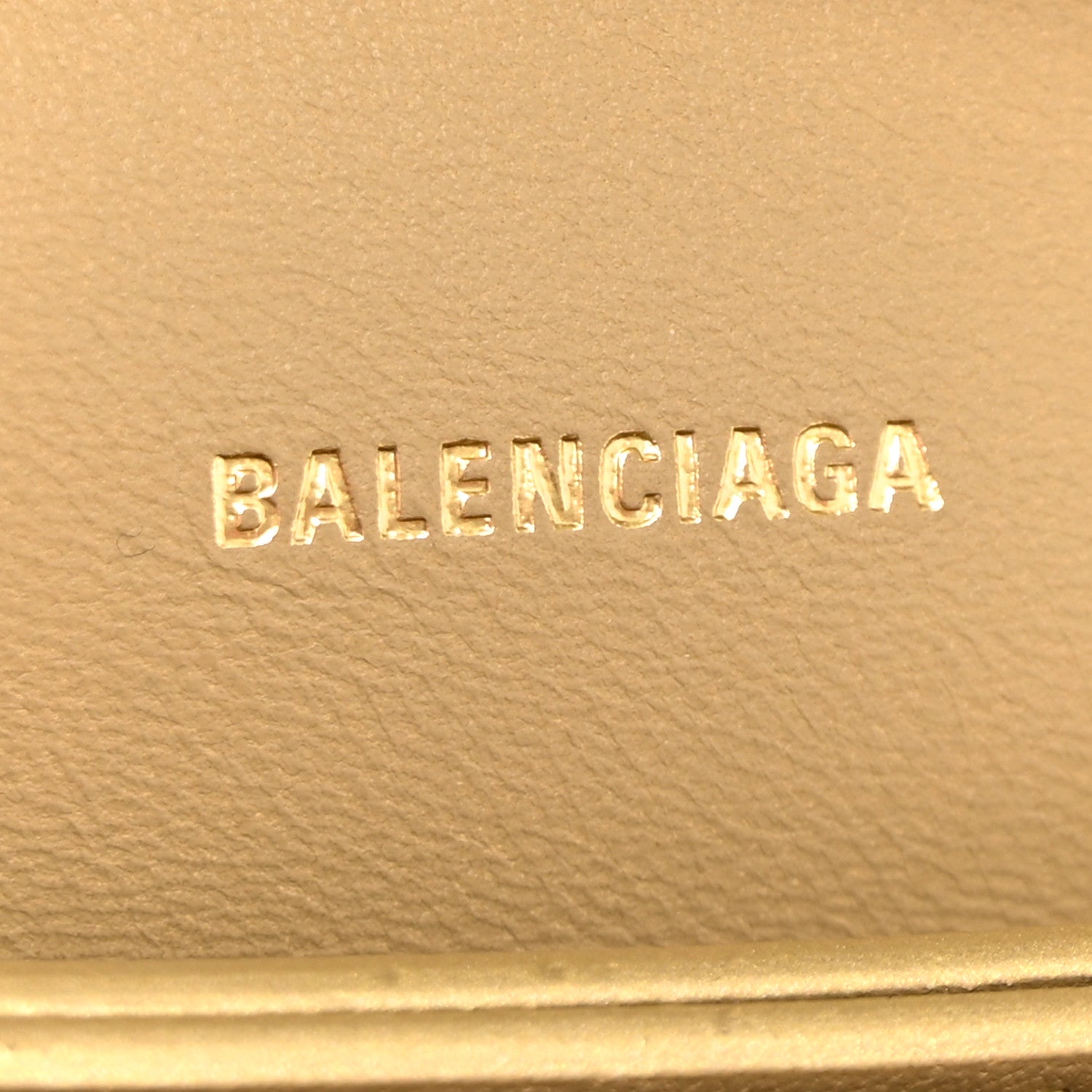 Balenciaga Metallic Supple Calfskin Crocodile XS Crush Chain Bag Gold 6 of 9
