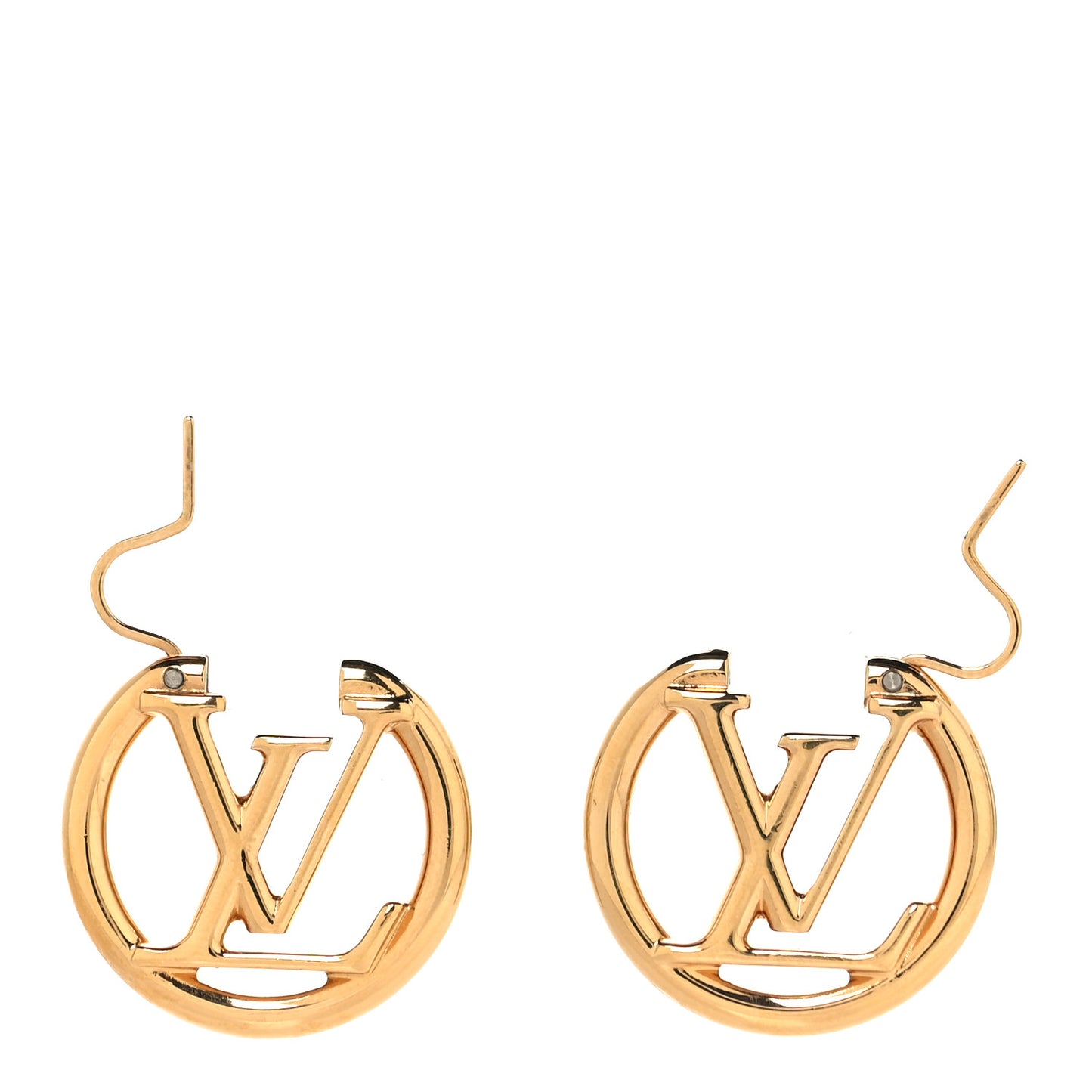 Metal Small Louise Hoop Earrings Gold