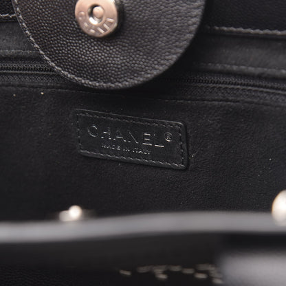 Chanel Caviar Small Studded Deauville Tote Black 7 of 13