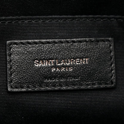 Saint Laurent Calfskin Matelasse Monogram Monochrome Lou Camera Bag Black 6 of 14