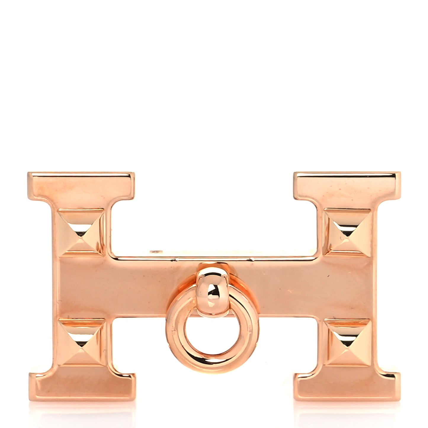 H Rock Belt Buckle Rose Gold
