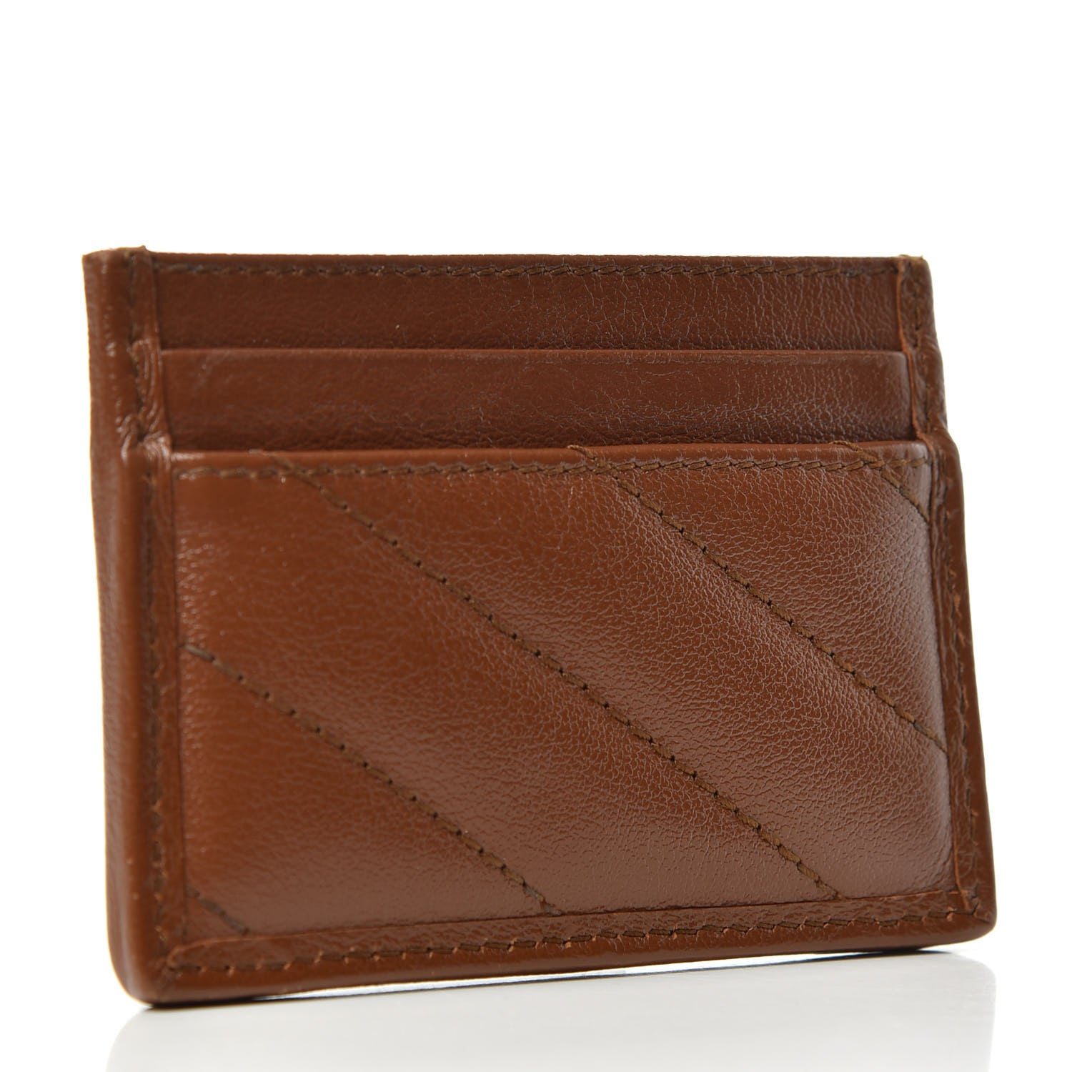Gucci Azalea Calfskin Matelasse Diagonal GG Marmont Card Holder Cuir 3 of 5