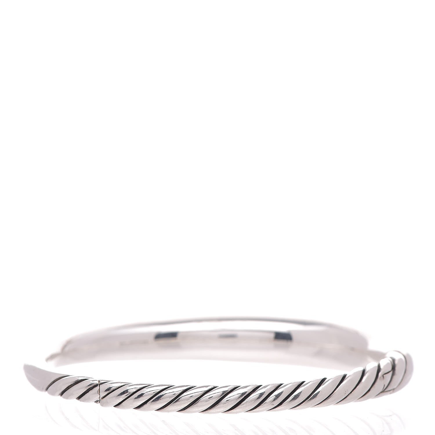 David Yurman Sterling Silver Pure Form Smooth Bracelet 3 of 4