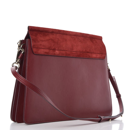 Chloe Calfskin Suede Medium Faye Shoulder Bag Plum Purple 3 of 7