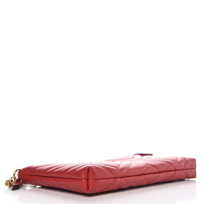 Gucci Calfskin Matelasse Mini GG Marmont Chain Bag Hibiscus Red 4 of 8