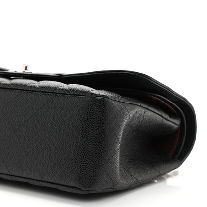 Chanel Caviar Quilted Jumbo Double Flap Black 10 of 11