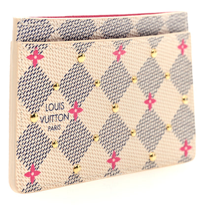 Louis Vuitton Damier Azur Studded Card Holder 3 of 7