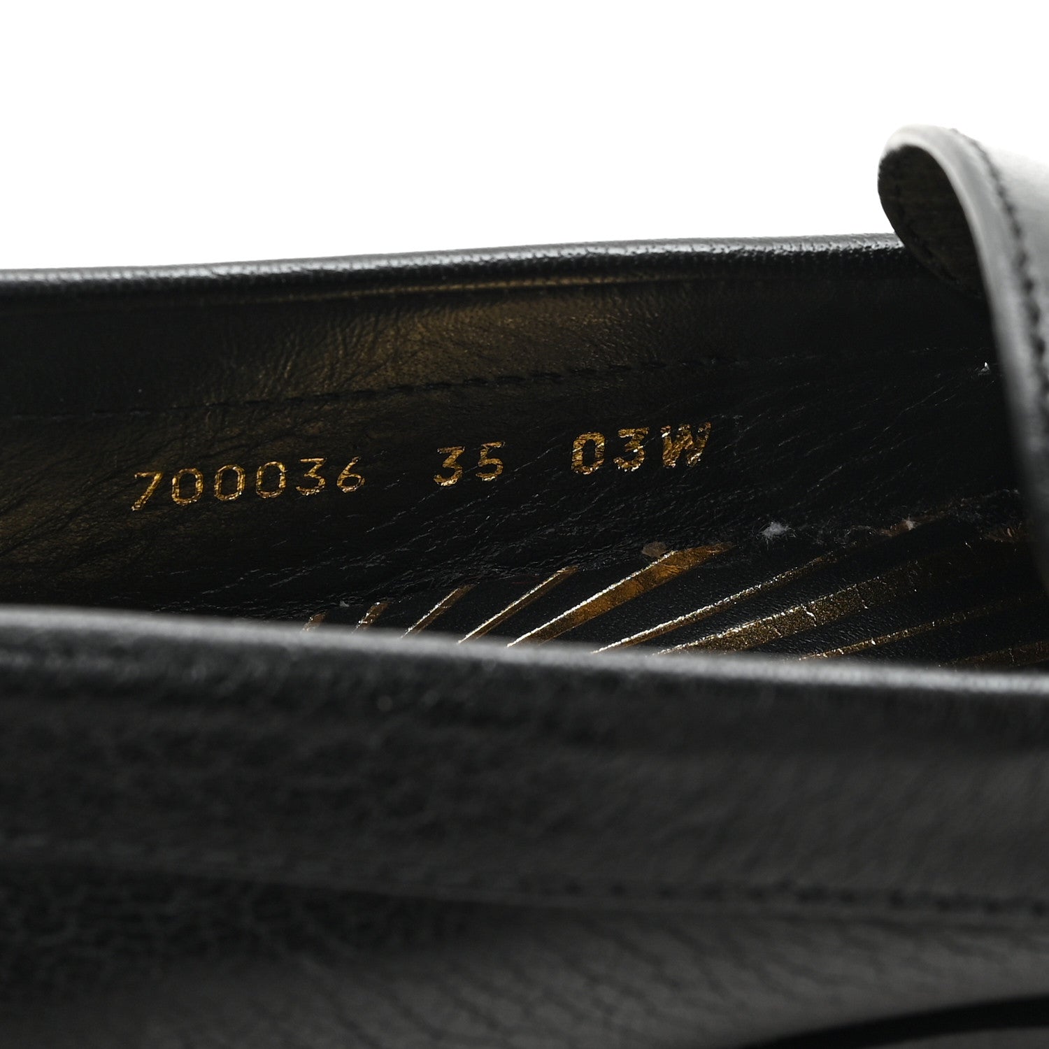 Gucci Goatskin Womens Logo 15mm Loafers 35 Black 9 of 9